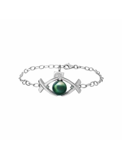 Bracelet Iza B en argent, perle de Tahiti et diamants