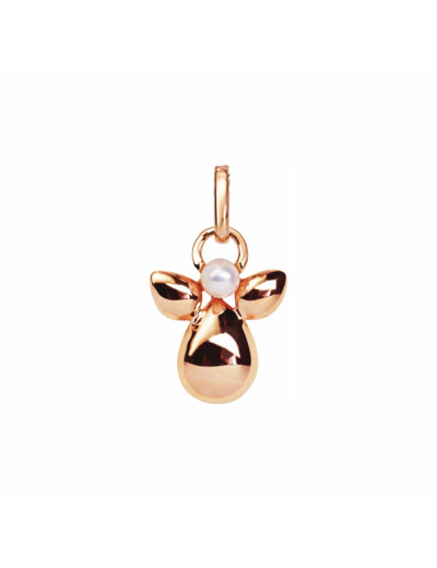 Pendentif Isabelle Langlois Mon Ange en or rose et perle blanche