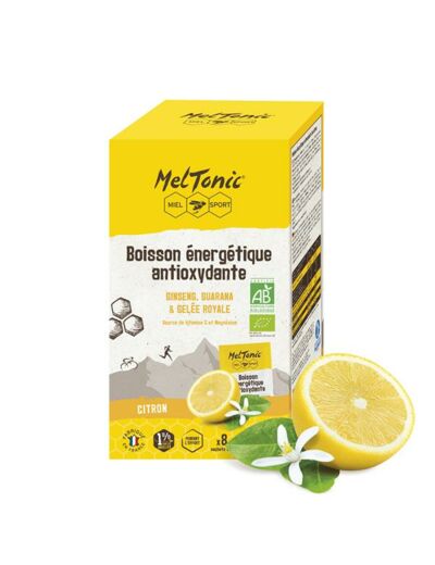 Meltonic Boisson énergétique antioxydante Bio - Arôme naturel citron 8 pièces