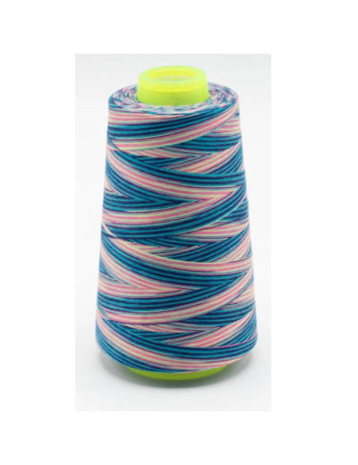 Sélection Coup de coudre – Fil Surjeteuse Multicolore Rose, Vert et Turquoise (2743 m)