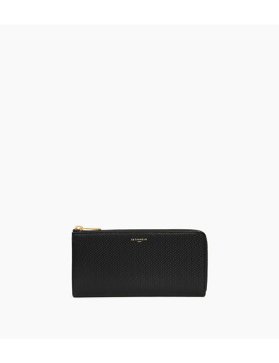 Compagnon zippé Emilie en cuir signature T