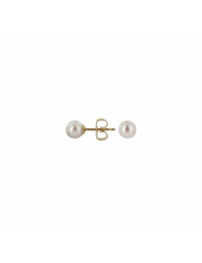 Boucles d'oreilles en or jaune et perles de culture de 5-5.5mm