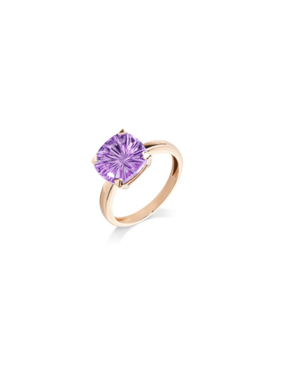 Bague Cesare Pompanon Poppy Blue en or rose et améthyste