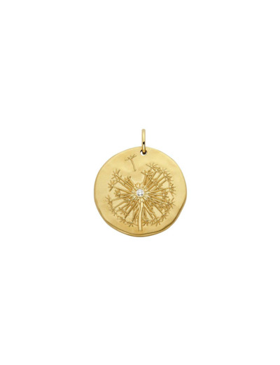 Médaille Arthus Bertrand Comédie pissenlit 23mm en or jaune et diamant