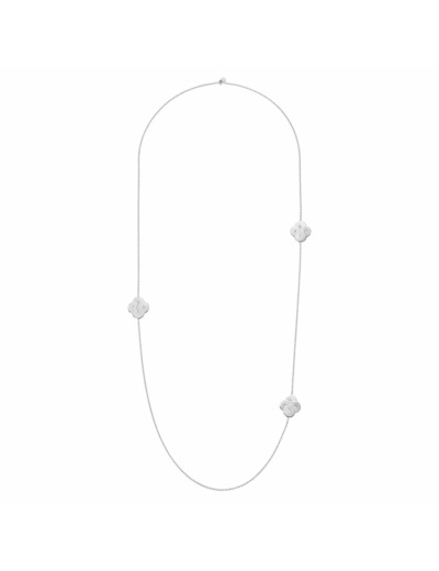 Collier sautoir Arthus Bertrand Enlacé 3 motifs argent rhodié