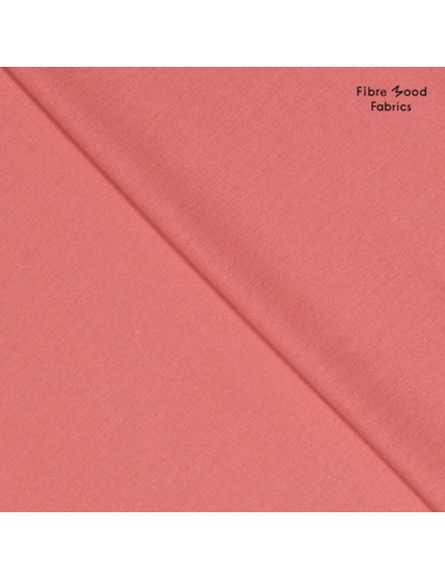 Fibre Mood - Tissu Lin et Viscose "Uzma" Uni Rose Pêche