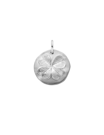 Médaille Arthus Bertrand Trèfle 16mm argent rhodié