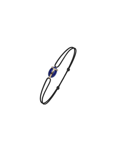 Bracelet Isabelle Langlois Khepri en or rose, lapis-lazuli et diamant