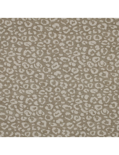 Sélection Coup de coudre - Tissu Double Gaze Motif Jacquard Léopard Couleur Taupe