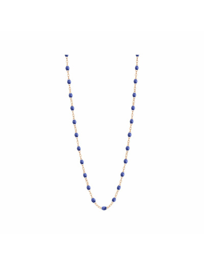 Collier Gigi Clozeau Classique en or rose et résine bleuet, 45cm
