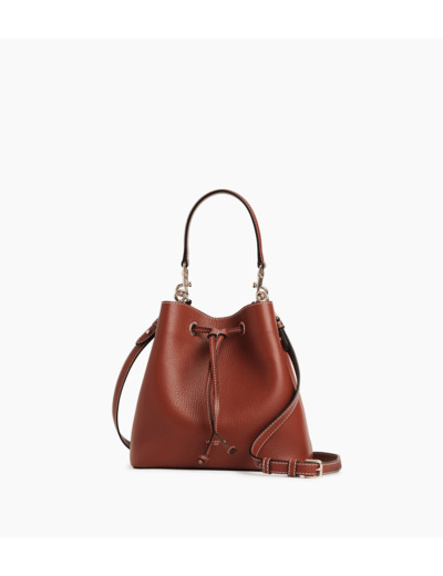 Sac seau Louise en cuir grainé