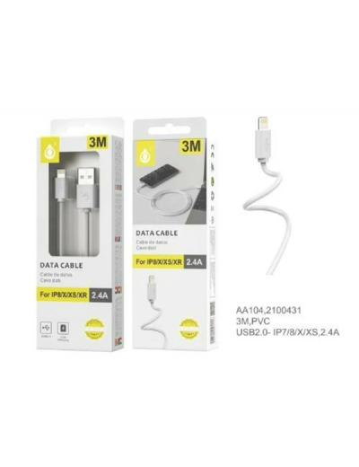 Cables Iphone Lightning Longueur 3m