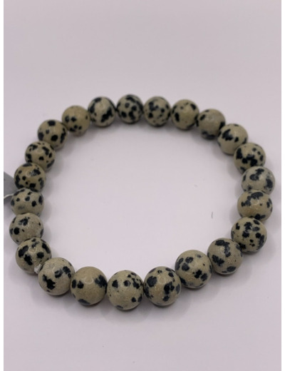 Bracelet en jaspe dalmatien