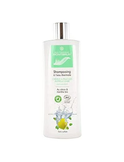 Montbrun Shampoing à l'Eau Thermale Cheveux A Pellicules Antipelliculaire Bio 250 ml