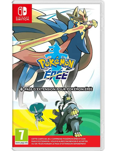 Jeu Switch Pokemon Epee avec  Pass Extension Pour Pokemon Epée