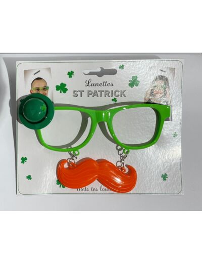 Lunette Saint Patrick + moustache
