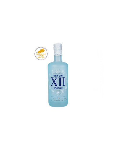 Dry Gin XII, Gin français aux 12 épices 42% (70cl)