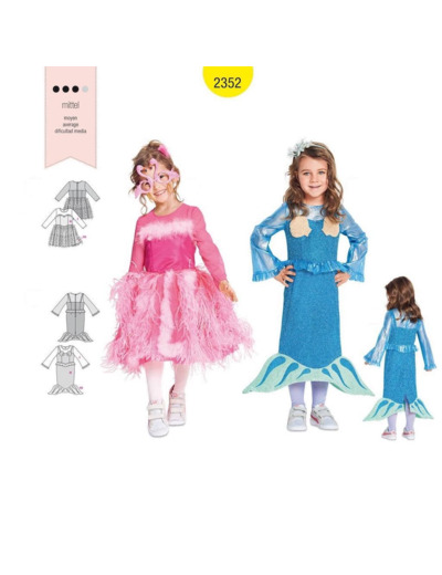 Burda Style - Patron Princesse et Sirène n°2352 4-9 ans