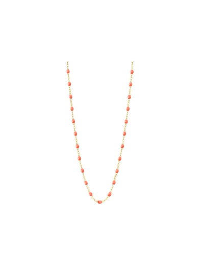 Collier Gigi Clozeau Classique en or jaune et résine saumon, 42cm