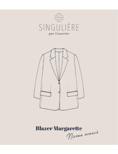 Singulière par Cousette – Patron Couture Blazer " Margarette" du XS au XXXL (34/36 au 48/50)