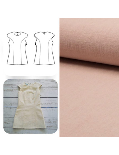 Christine Charles – Kit Couture Robe Yselda Uni Couleur Rose Saumon