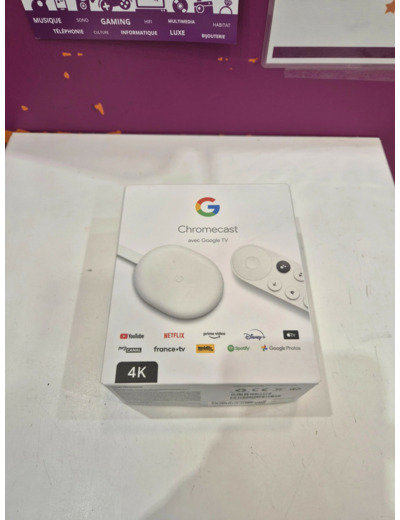 Passerelle multimédia Google Chromecast HD avec Google TV