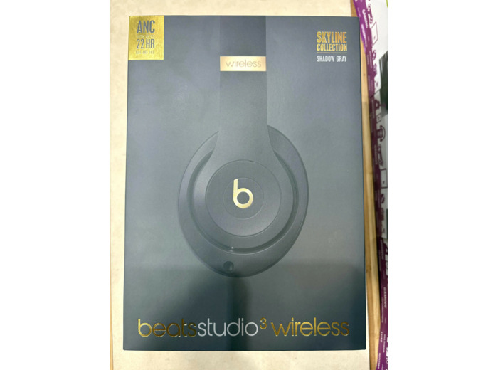 Casque Beats Studio3 Wireless - The Beats Skyline Collection - écouteurs avec micro - circum - aural - Bluetooth - sans fil - Suppresseur de bruit actif - isolation acoustique - gris ombré