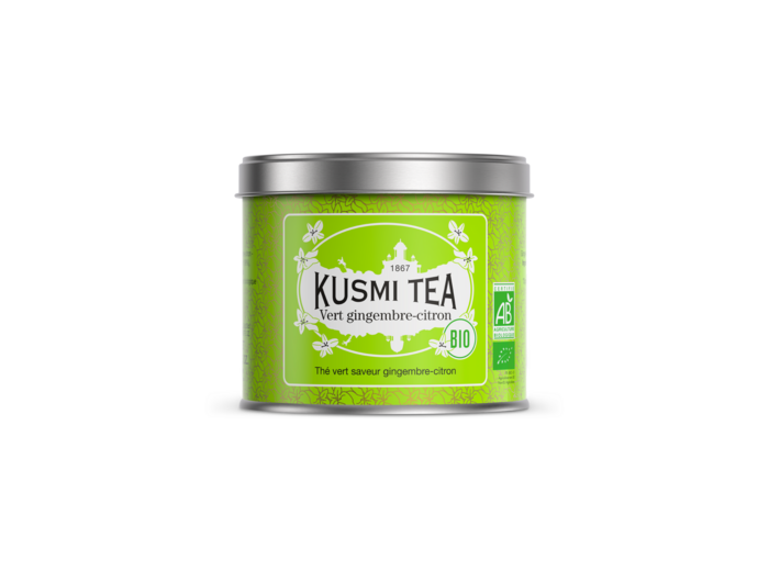 Thés Aromatisés Verts Vert Gingembre-Citron Bio - Boîte métal 100gr