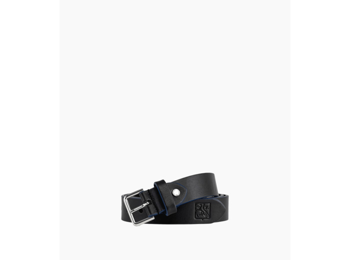 Ceinture homme avec boucle carrée en cuir lisse