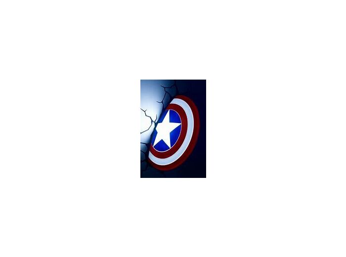 3D Light FX- Marvel Applique Murale du Bouclier de Captain America Décoration - 3D Light FX-