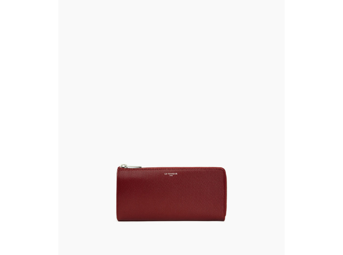 Compagnon zippé Emilie en cuir signature T