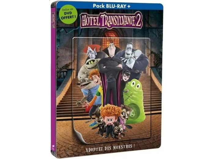 Blu-ray Hôtel Transylvanie 2 Pack Blu-ray+ Édition Boîtier Steelbook Magnet Lenticulaire