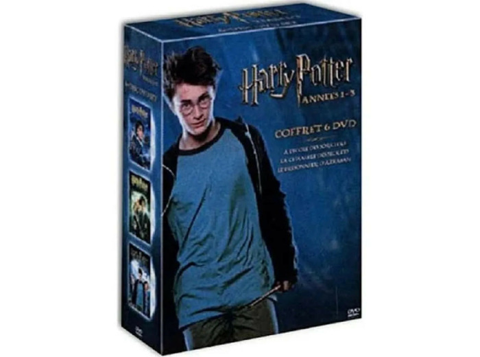 Dvd Coffret Harry Potter 6 DVD : Harry Potter à l'Ecole des Sorciers / Harry Potter et la chambre des secrets / Harry Potter et le prisonnier d'Azkaban