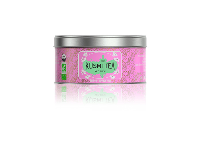 Thés Aromatisés Verts Vert Rose bio - Boîte métal 20gr