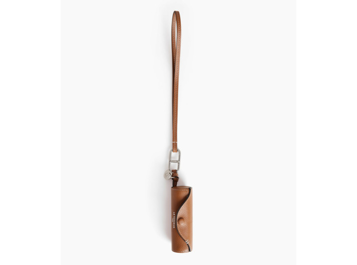 Etui rouge à lèvre charms en cuir grainé