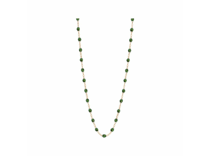 Collier Gigi Clozeau Classique en or rose et résine scarabée, 45cm