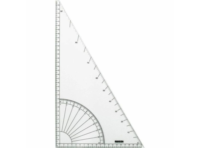 Rascol – Règle Équerre Avec Rapporteur