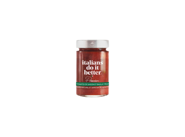 Sauce 100% Naturelle Tomates de Saison et Basilic " Italians do it better " 500g