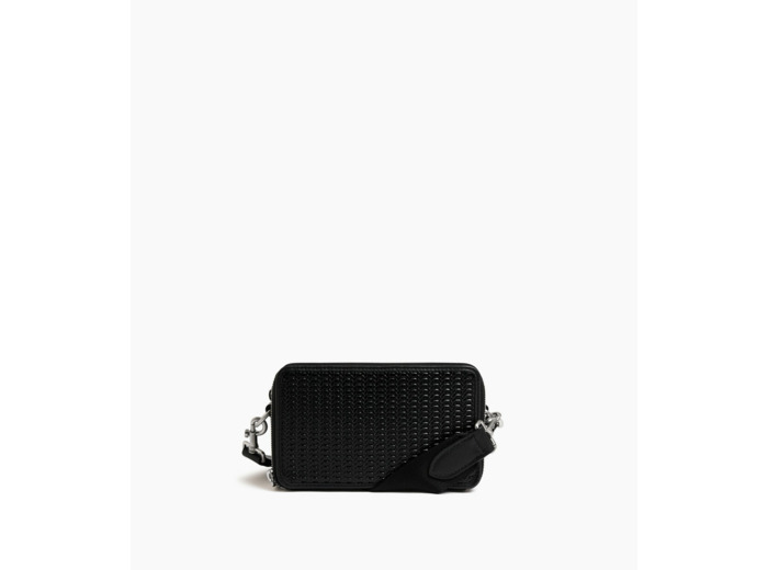 Petite sacoche 2 compartiments Emile en cuir embossé et cuir lisse