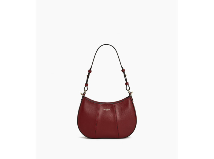 Petit sac demi-lune Juliette en cuir grainé