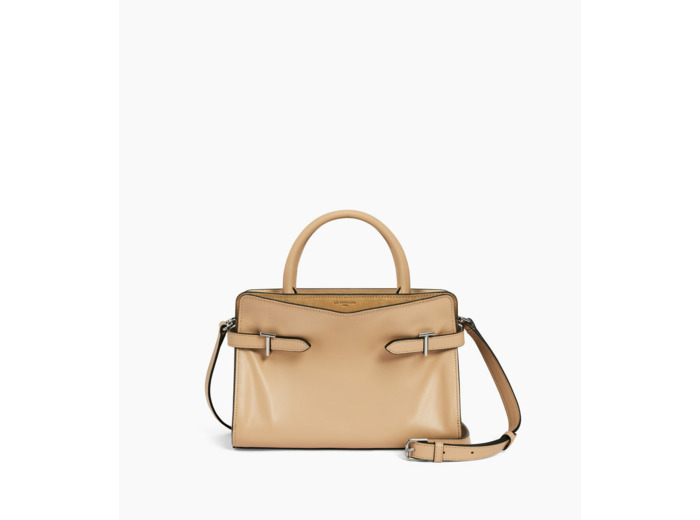 Sac à main moyen modèle Emie en cuir lisse et nubuck