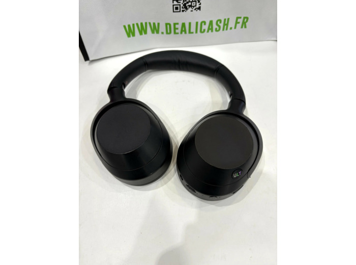 Sony WH - ULT900N - Ult Power Sound Series - écouteurs avec micro - circum - aural - Bluetooth - sans fil, filaire - Suppresseur de bruit actif - jack 3,5mm - isolation acoustique - noir