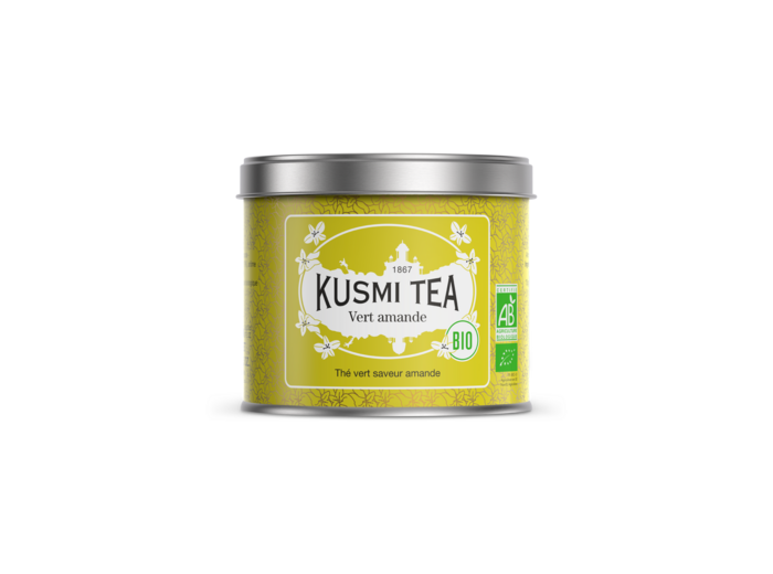Thés Aromatisés Verts Vert Amande bio - Boîte métal 100 gr