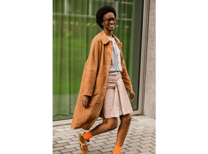 Fibre Mood - Tissu A Carreaux "Mireya" Bordeaux et Beige