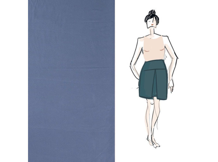 Christine Charles – Kit Couture Jupe Ambrosia Uni Couleur Bleu Denim