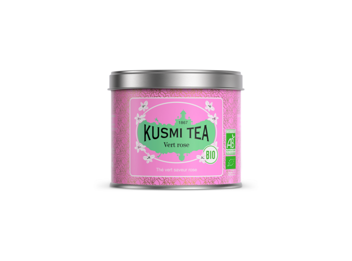 Thés Aromatisés Verts Vert rose Bio - Boîte métal 100gr
