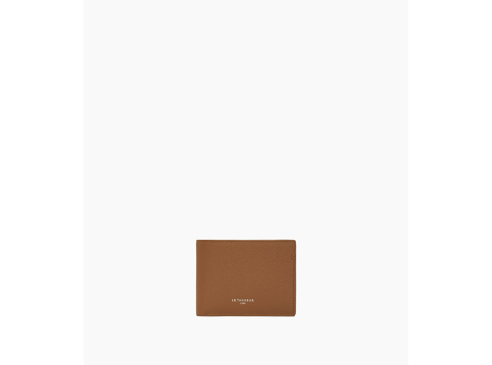 Portefeuille zippé horizontal Lucien en cuir grainé