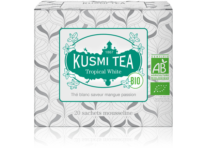 Thés Aromatisés Blancs Tropical White Bio - Etui 20 sachets mousseline - 40gr