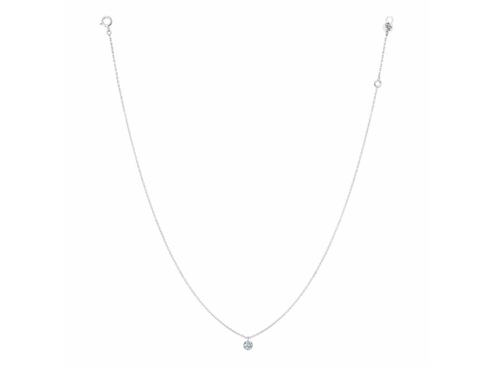 Collier La Brune & La Blonde 360° en or blanc et diamant de 0.20ct