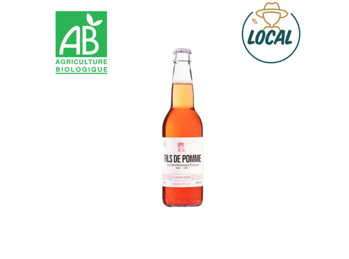 Cidre Rosé Fleur de Sureau, Hibiscus 33cl - Fils de pomme